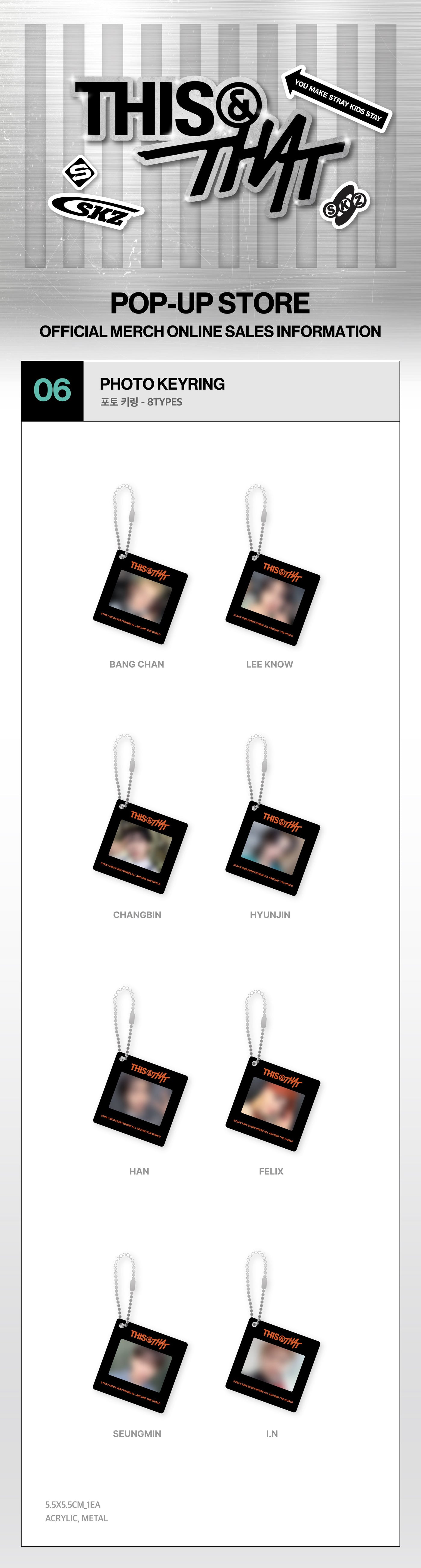 Stray Kids Photo Keyring This & That - Product Details