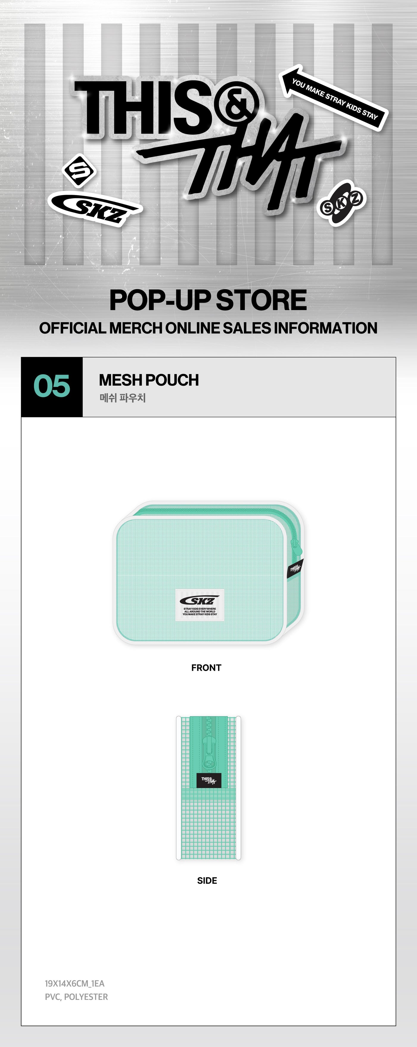 Stray Kids Mesh Pouch This & That - Product Details