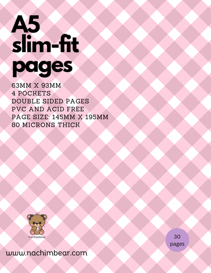 Pages de classeur A5 double face slim-fit – vue 2