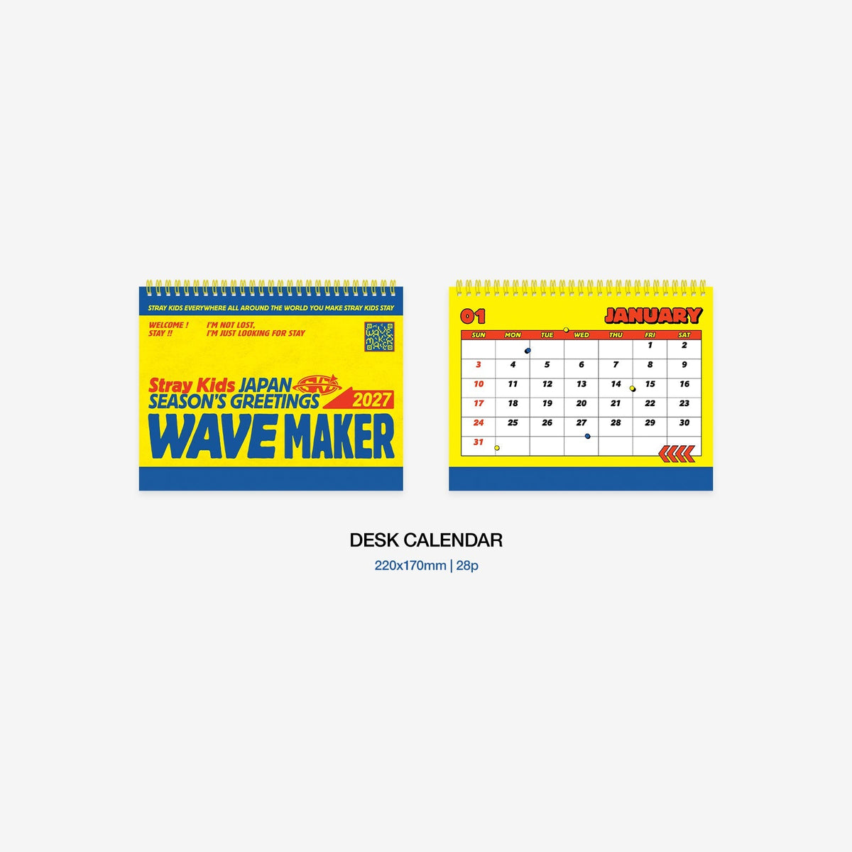 Stray Kids Season's Greetings 2027 WAVE MAKER - calendrier de bureau