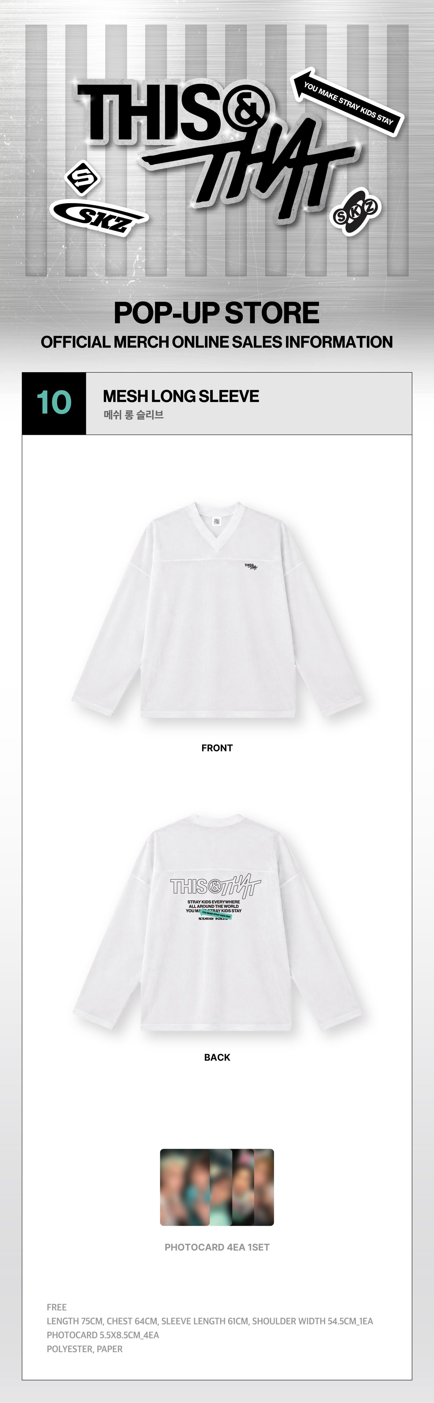 Stray Kids Mesh Long Sleeve This & That - Product Details