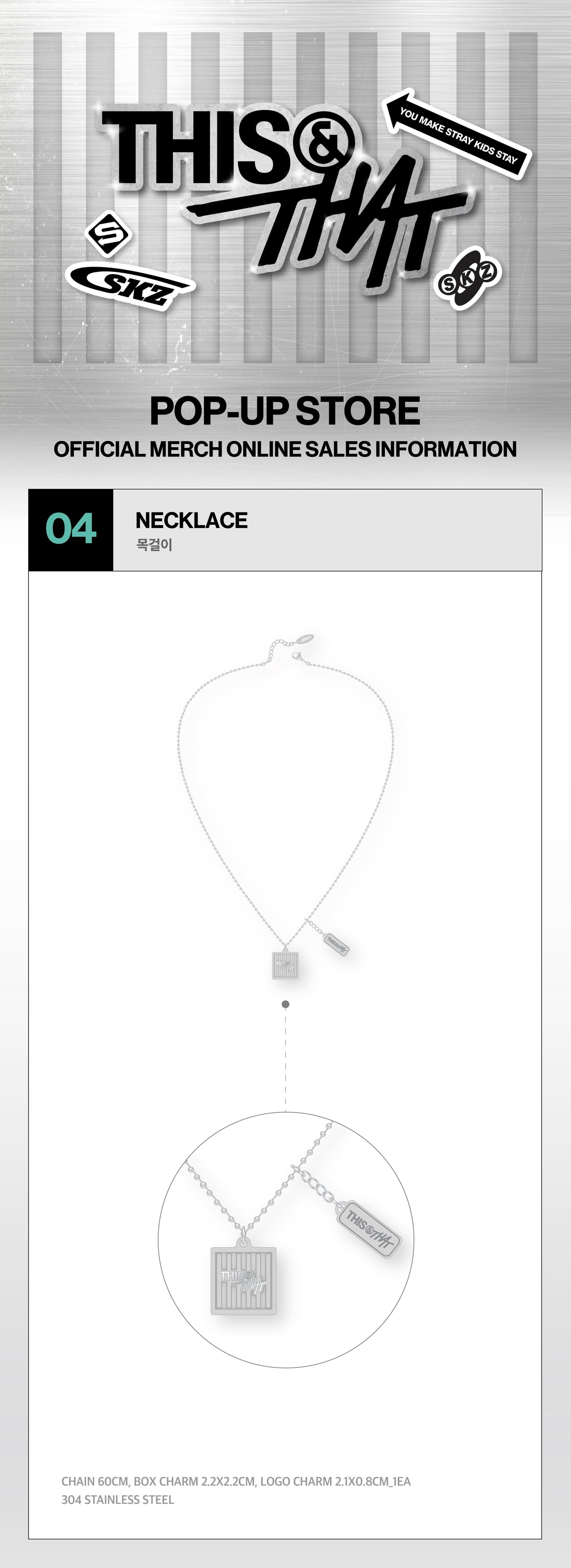 Stray Kids Necklace This & That - Product Details