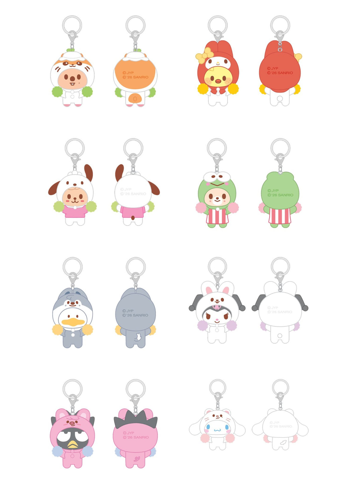 Stray Kids - SECRET FLOCKED FIGURE KEYRING (CHEER UP Ver.) - SKZOO X SANRIO CHARACTERS