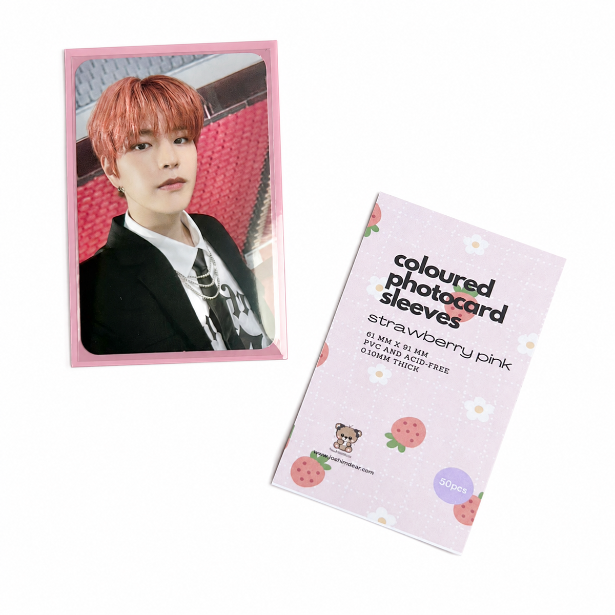 Sleeves Strawberry Pink 61x91 mm